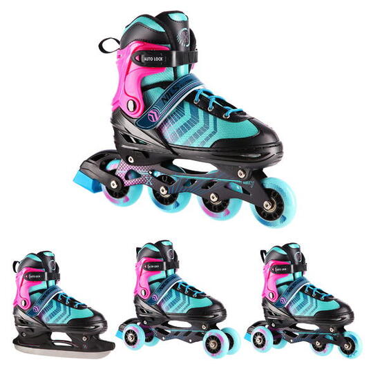 Patin à glace avec lame de hockey interchangeable 4 en 1 NH18190 Nils Extreme