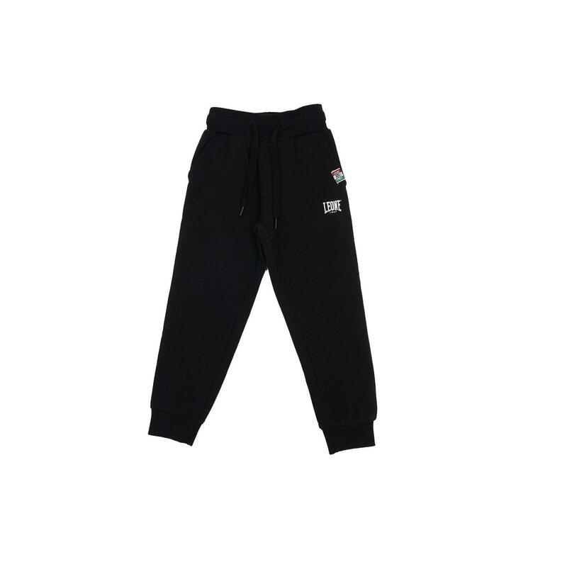 Fleece kinderbroek met klein Basic-logo