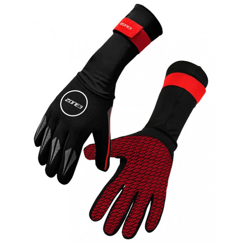 ZONE3 Neoprene Gloves Adult BLACK/RED