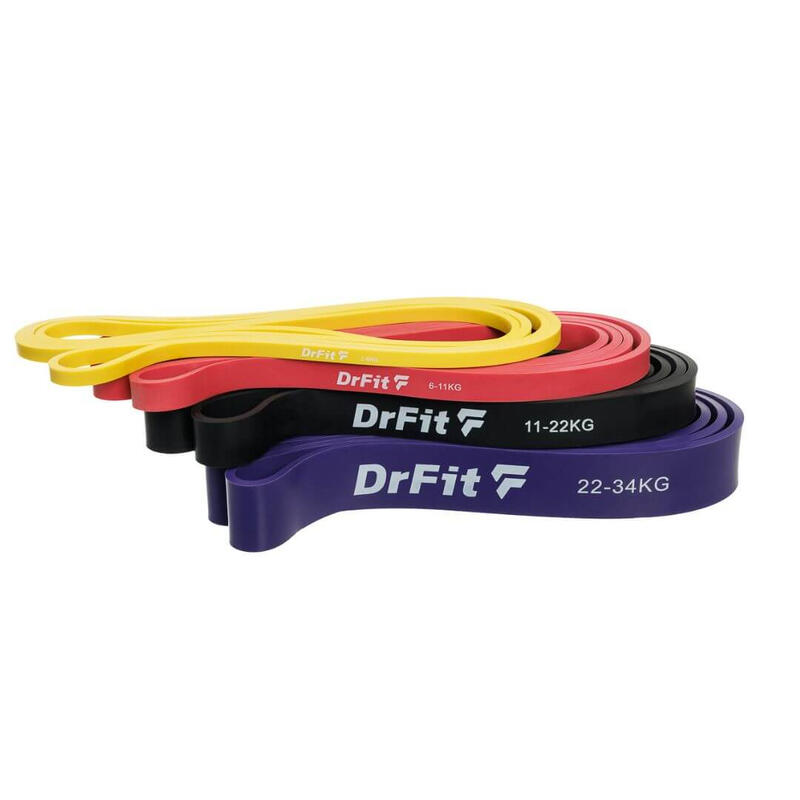 Taśmy oporowe do ćwiczeń na siłowni Power Band gumy treningowe fitness DrFit
