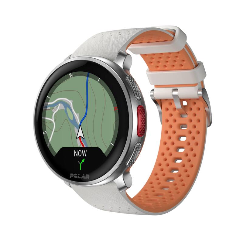 Montre connectée multisport - GPS, Cartes, SpO2, ECG - Vantage V3 Blanc/Orange