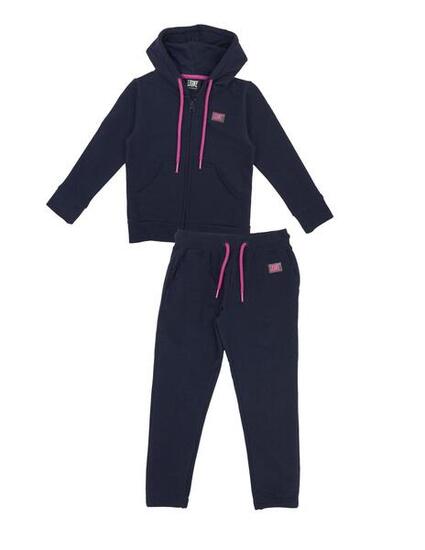 Survêtement fille avec capuche et zip intégral Basic