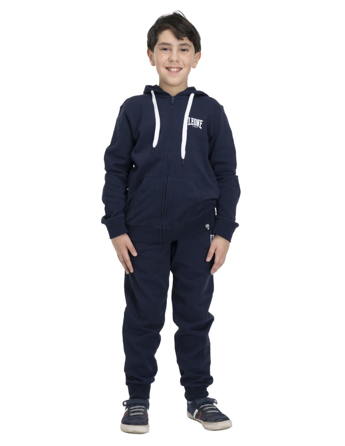 LEONE 1947 APPAREL Tuta da bambino con cappuccio e full zip Basic