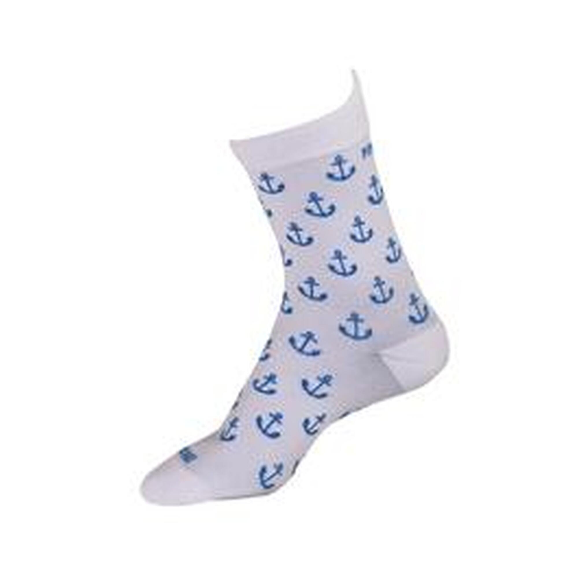 Chaussettes de cyclisme Ancres bleues, recyclées