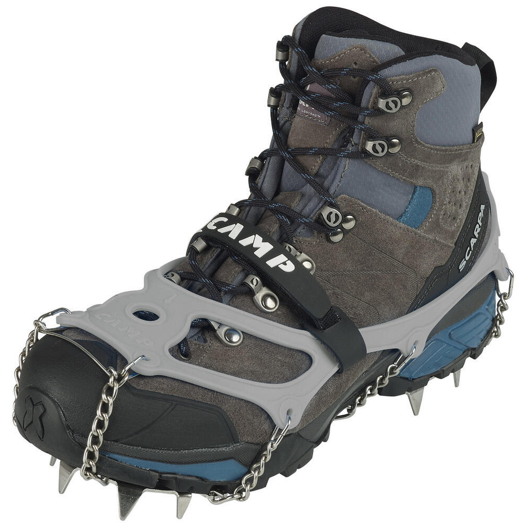 Camp - Crampons D'Appoint Camp Ice Master Evo Xl, 13 Pointes, Acier, 15 Mm Élastomère - Crampon À Neige - Gris - 48 Xl - Decathlon
