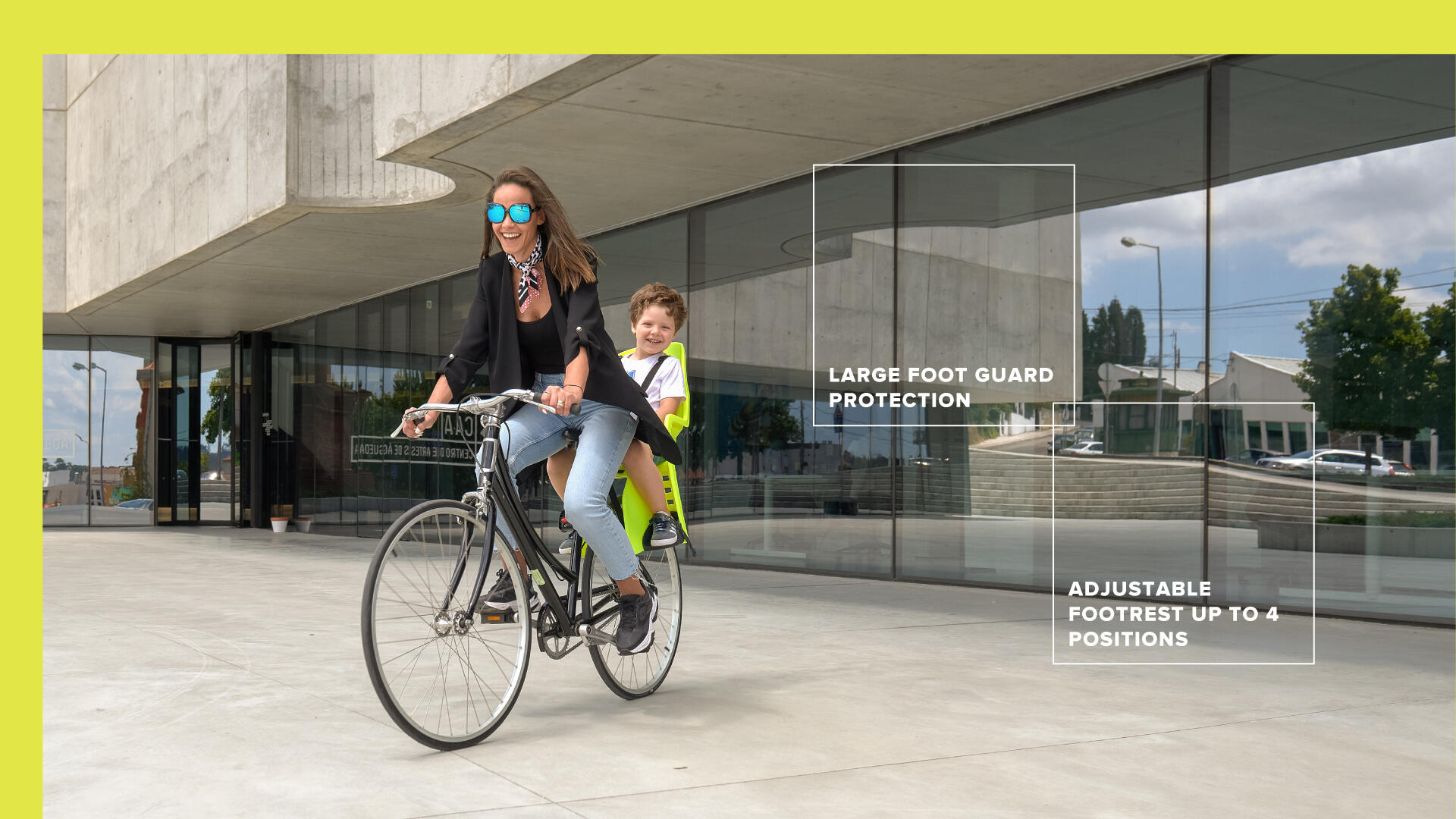 Silla Bicicleta Trasera Ninõ Cuadro JOY Vaquero / Amarillo 5/9