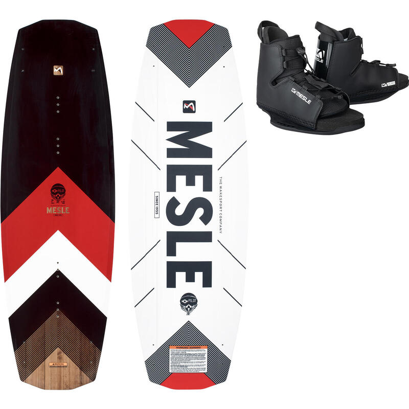 Wakeboard Set Pilot 138 cm mit Duro Bindung Boot & Seilbahn Erwachsene