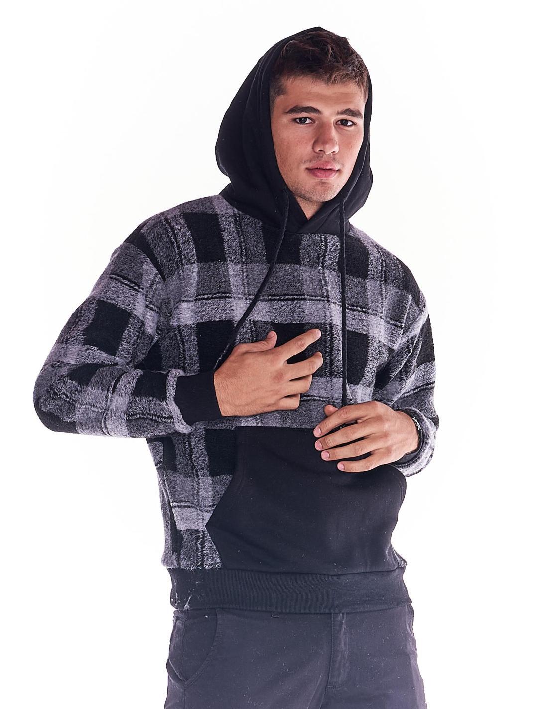 Sweat homme Work Leisure en laine tartan 2/7