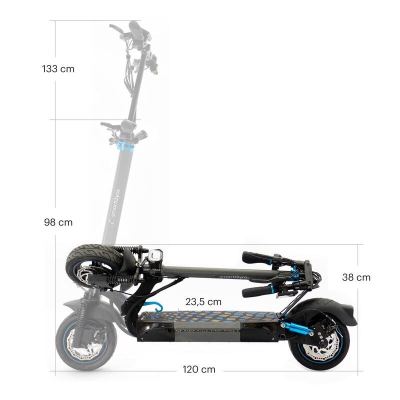 Patinete eléctrico smartgyro k2 pro black certificado - motor 1000w -  ruedas 10' - 25km/h /autonomía 60km - negro