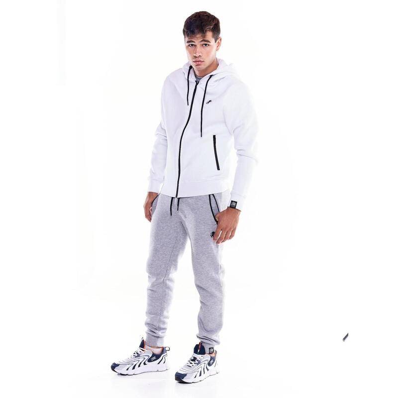 Felpa da uomo cappuccio full zip icona leone Soft Basic