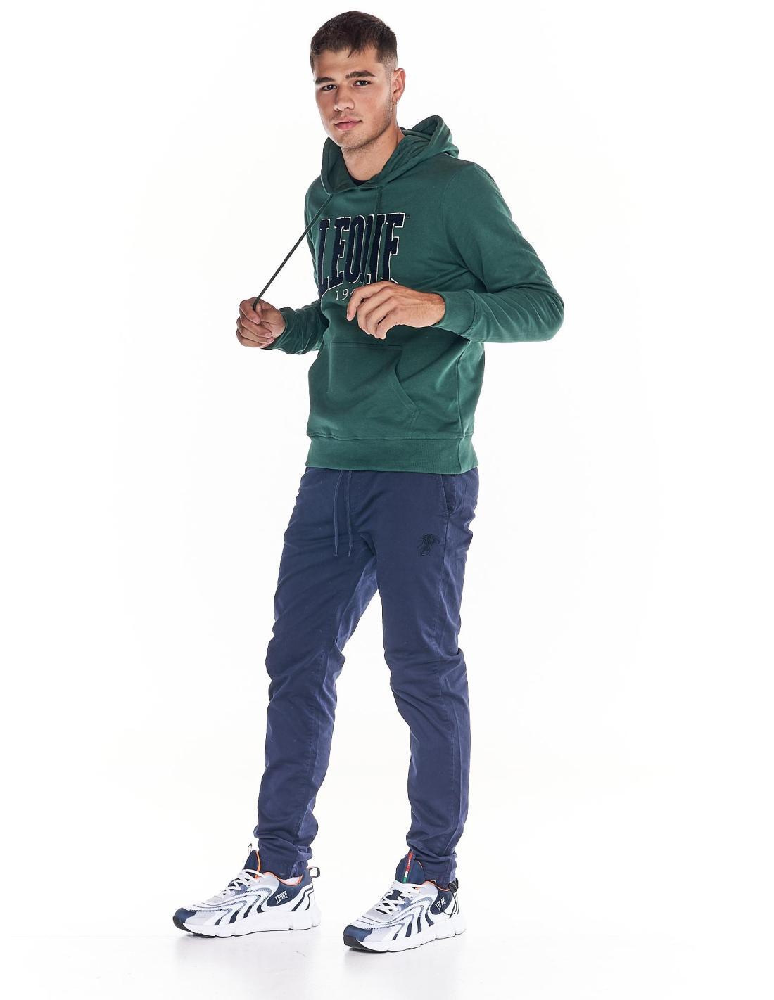 Herren-Sweatshirt mit Kapuze und großer Tasche mit College-Logo 3/7