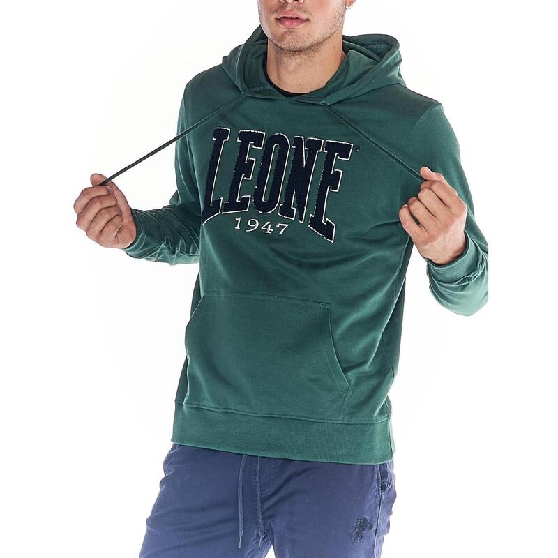 Sweatshirt homem com capuz e bolso grande com logotipo grande da College