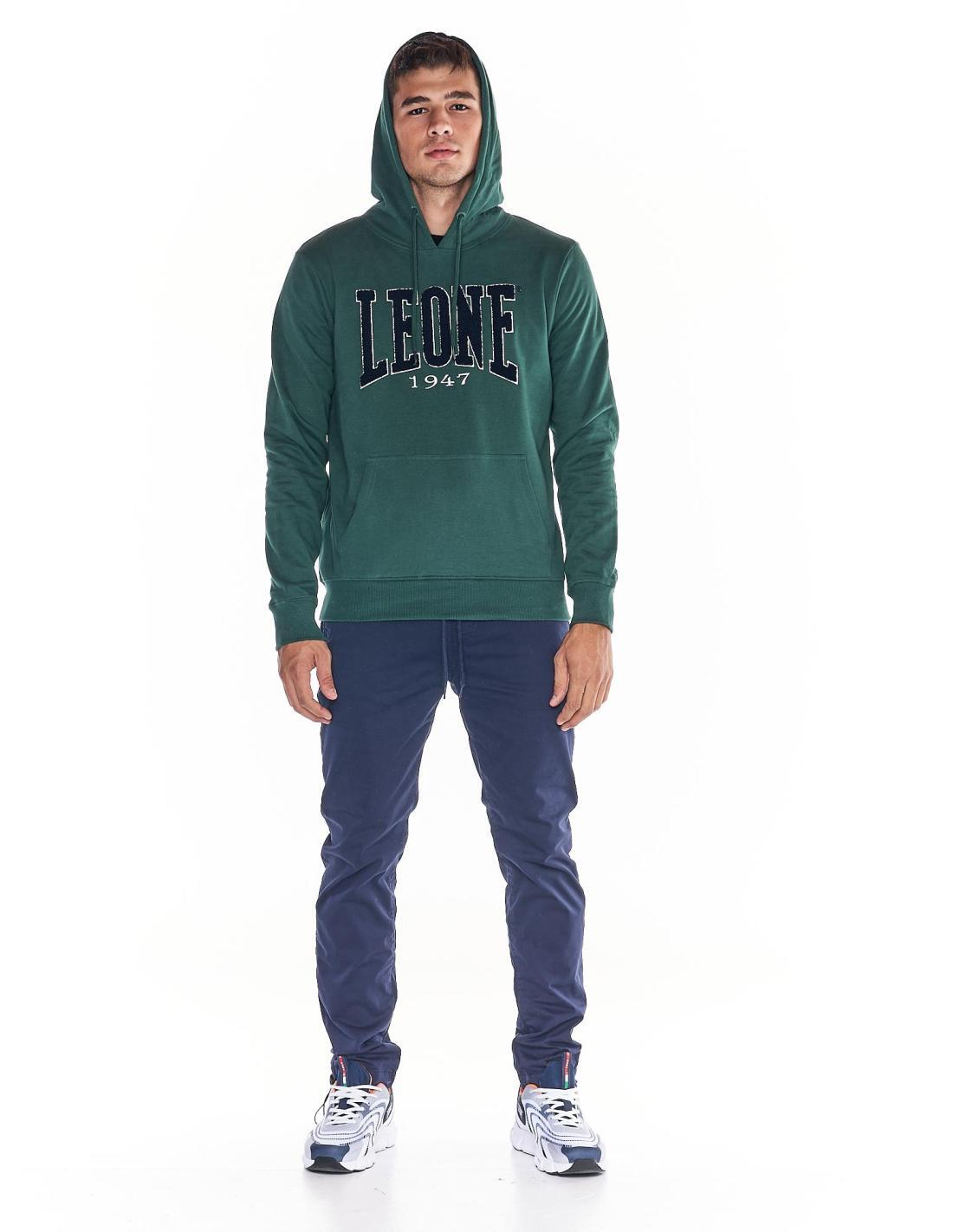 Herren-Sweatshirt mit Kapuze und großer Tasche mit College-Logo 2/7