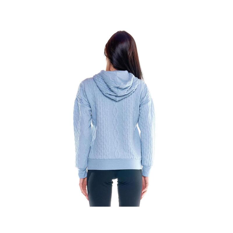 Felpa da donna trapuntata cappuccio full zip Greysongrey