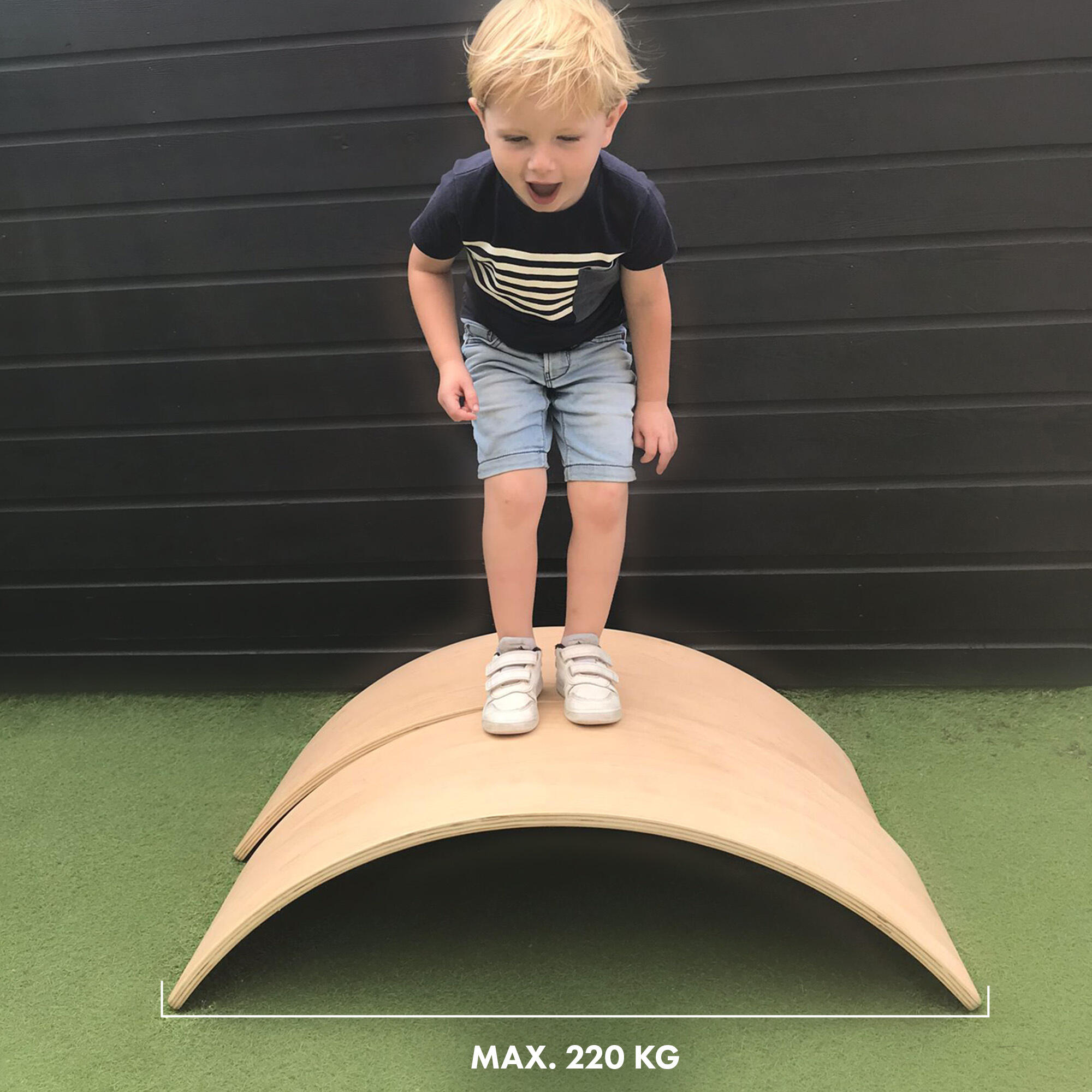 Balance Board XL - Bois de hêtre robuste verni transparent - 90 cm 3/7