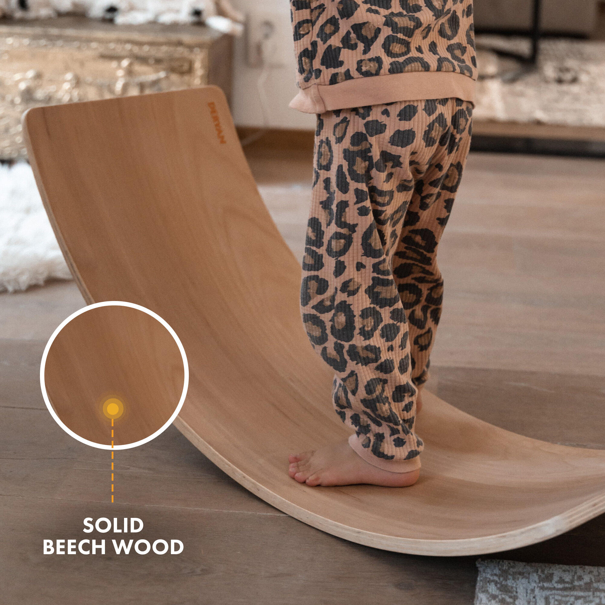 Balance Board XL - Bois de hêtre robuste verni transparent - 90 cm 2/7