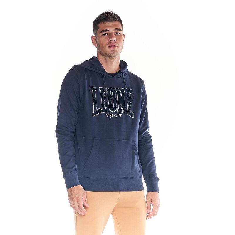 Sweatshirt homem com capuz e bolso grande com logotipo grande da College