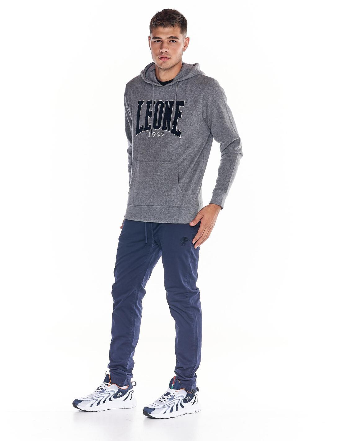 Herren-Sweatshirt mit Kapuze und großer Tasche mit College-Logo 3/7