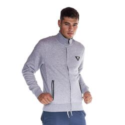 Sweat basique col montant zip intégral épais homme