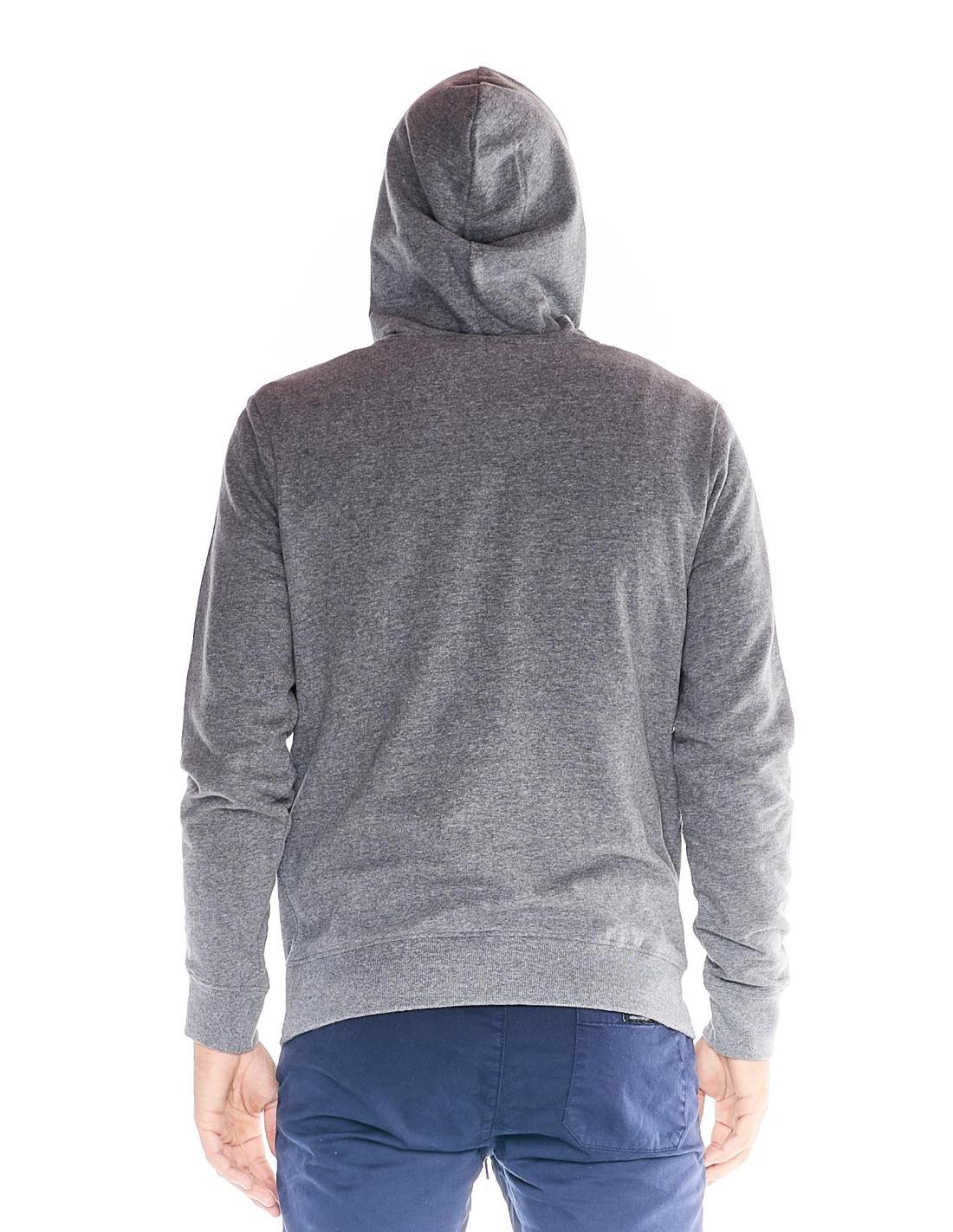 Herren-Sweatshirt mit Kapuze und großer Tasche mit College-Logo 4/7