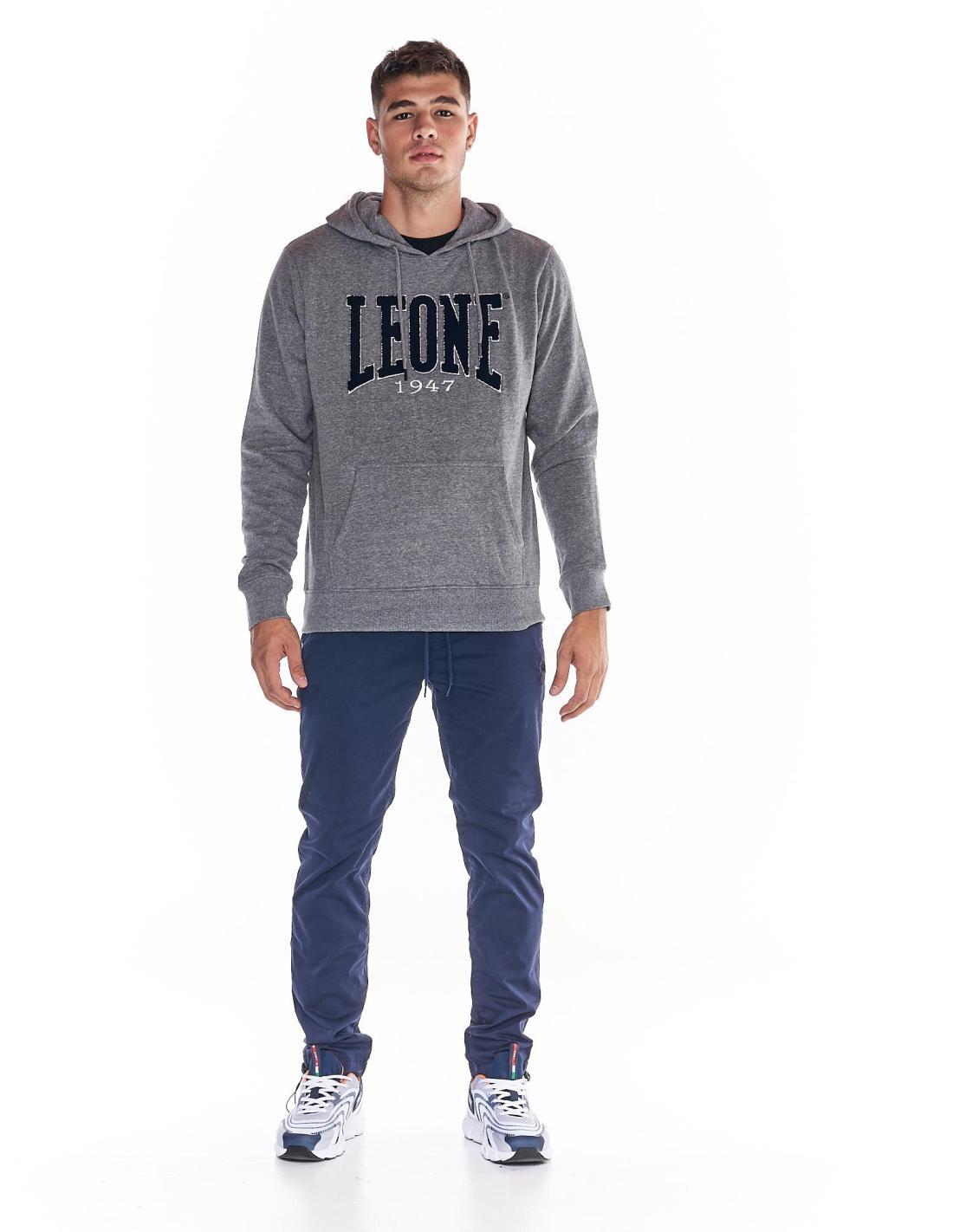 Herren-Sweatshirt mit Kapuze und großer Tasche mit College-Logo 2/7