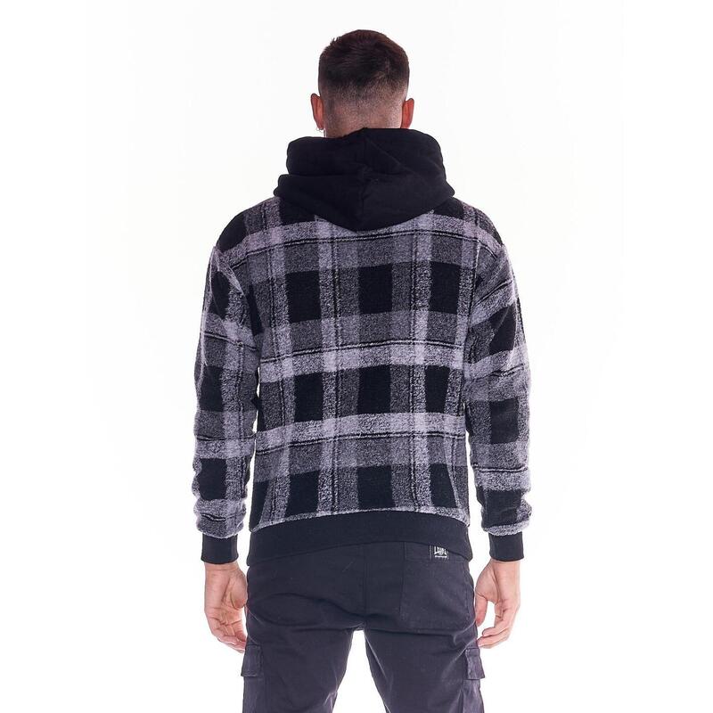 Sweatshirt homem de lÃ£ tartan para trabalho e lazer