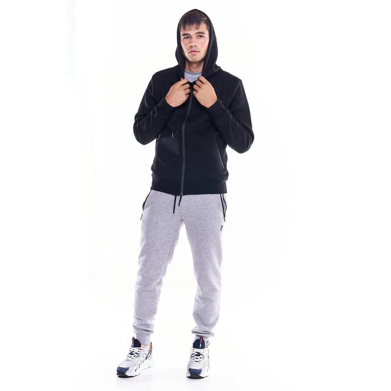 Sweatshirt homem macio e bÃ¡sico com Ã­cone de leÃ£o e Zipper completo