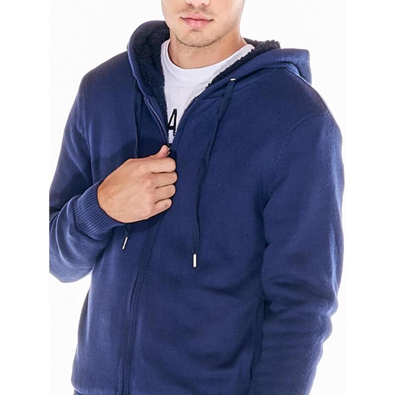 Work Leisure Sudadera con capucha Sherpa para hombre