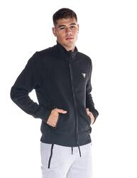 Sweat basique col montant zip intégral épais homme
