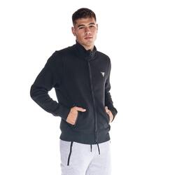 Heavy basic herensweatshirt met opstaande kraag en volledige ritssluiting