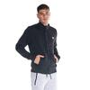 Sweat basique col montant zip intégral épais homme