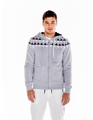 Felpa da uomo cappuccio in maglia e sherpa Work Leisure