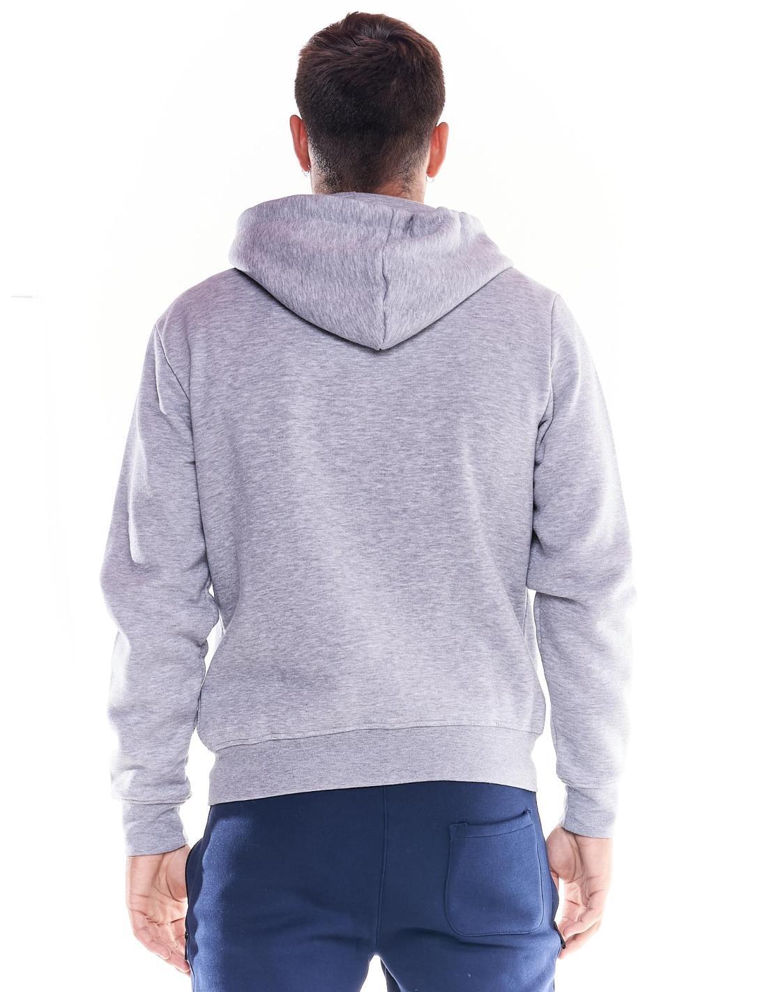 Herren-Kapuzenpullover mit durchgehendem Reißverschluss Leone Soft Basic 4/7
