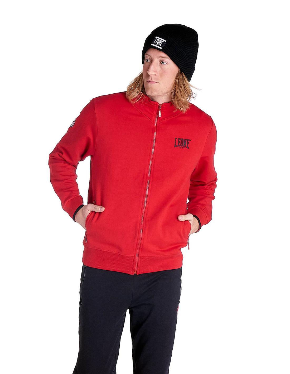 LEONE 1947 APPAREL Tuta da uomo collo in piedi full zip icona leone e logo piccolo Class of 1947