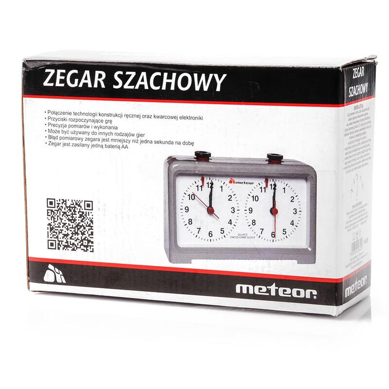 Zegar szachowy Meteor mechaniczny turniejowy do szachów mechanizm kwarcowy