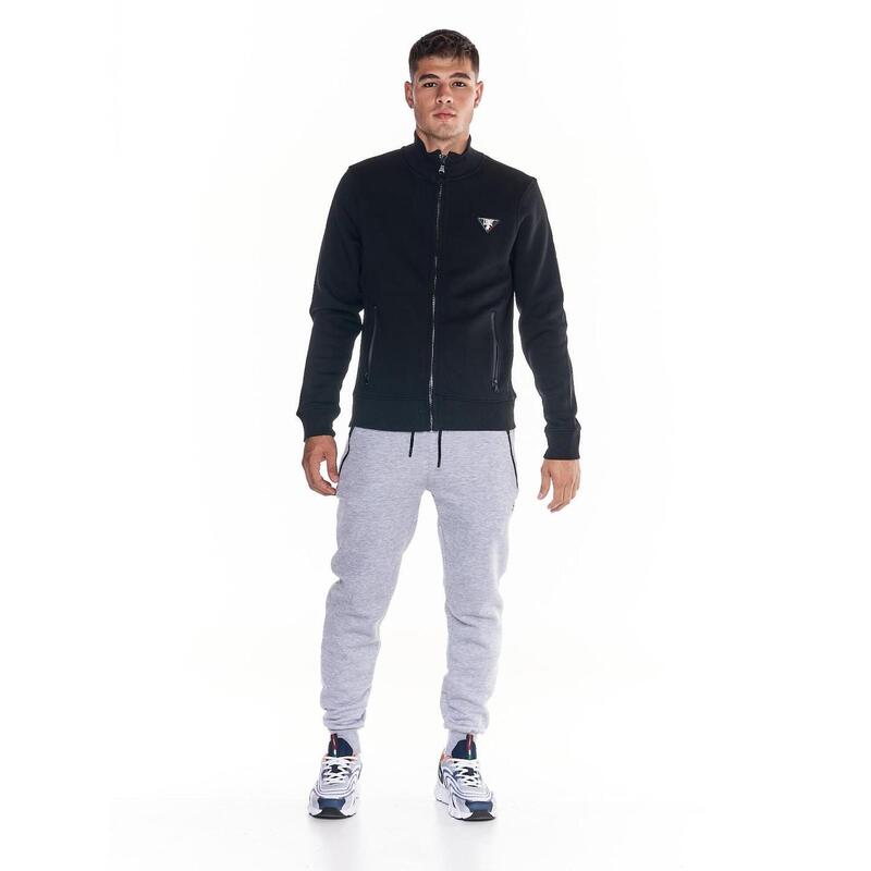 Sweat basique col montant zip intégral épais homme