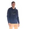 Herensweatshirt met capuchon en grote zak met College-logo