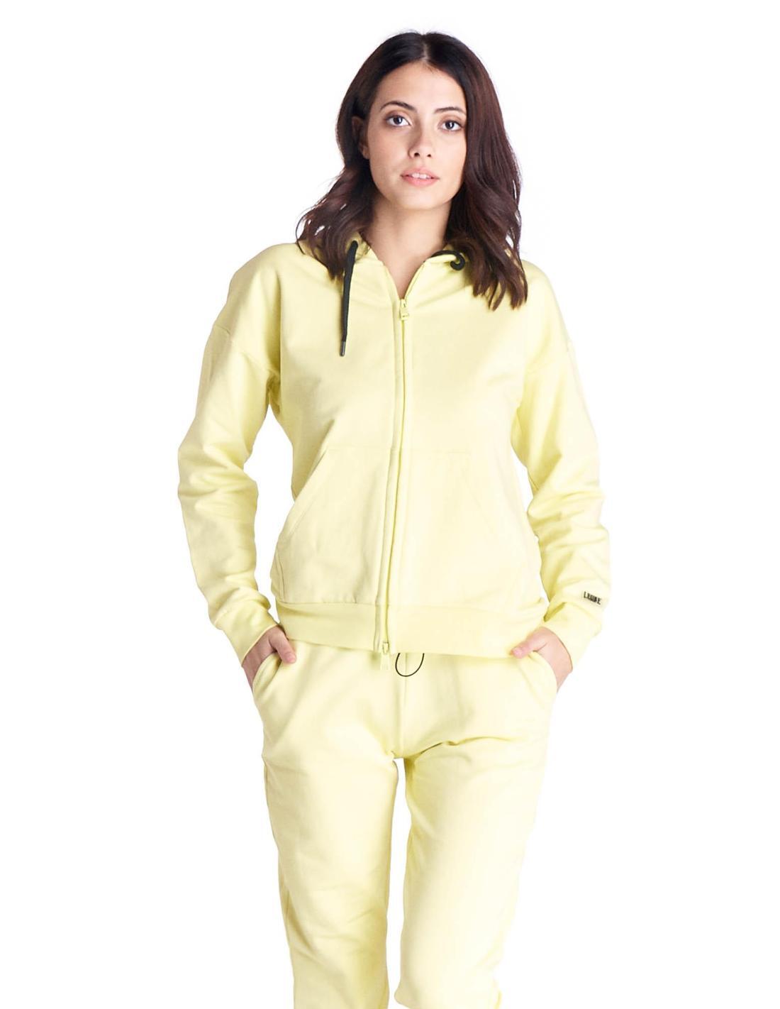 LEONE 1947 APPAREL Basic damestrainingspak "Welcome Back" met capuchon en ritssluiting.