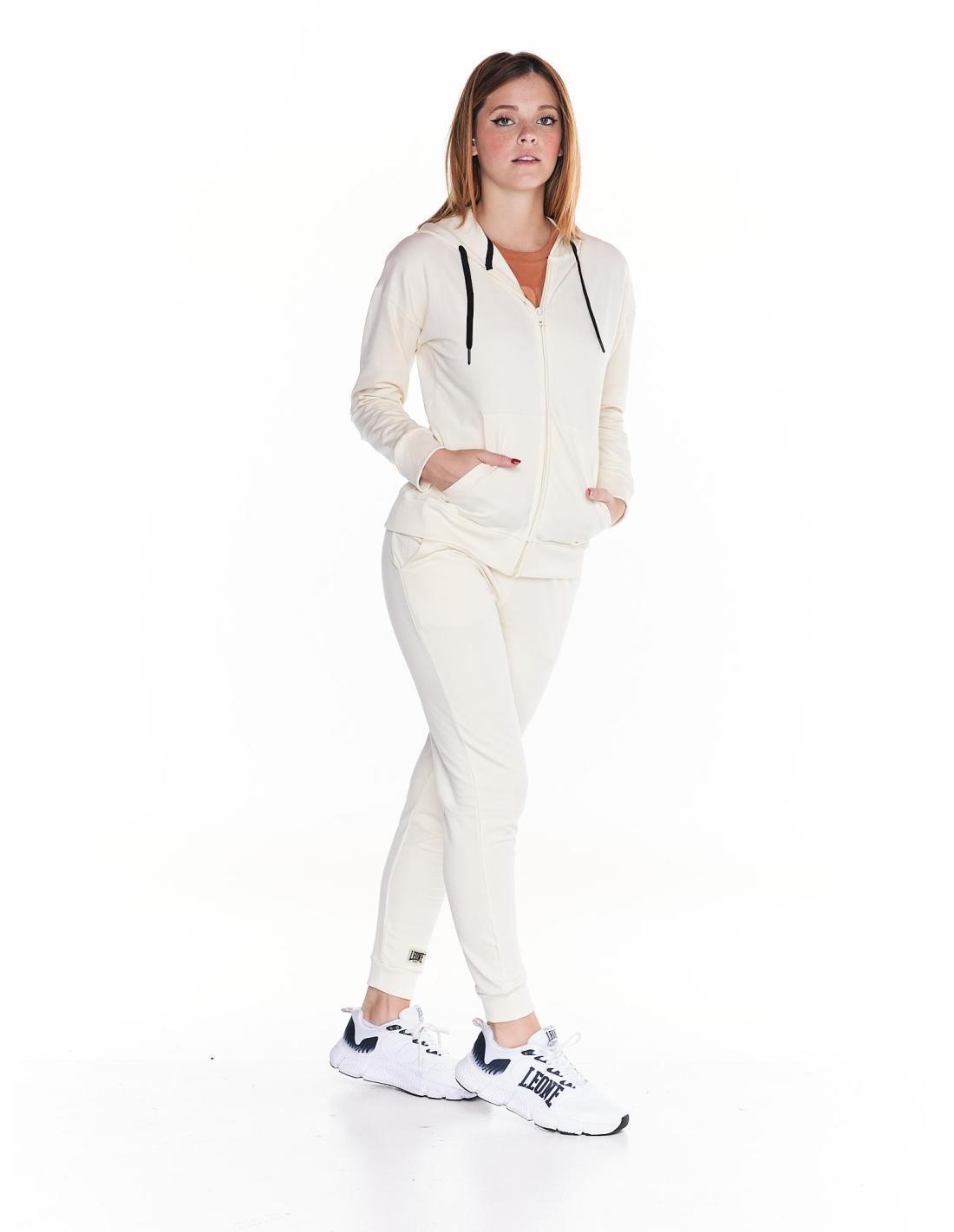 Chándal básico de mujer "Welcome Back" con capucha y cremallera. 3/6