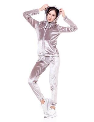 Woman tracksuits chenille shine on