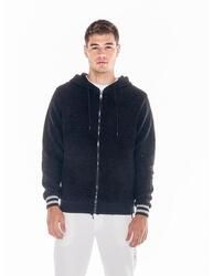 Veste Sherpa à capuche Earth Tones pour homme