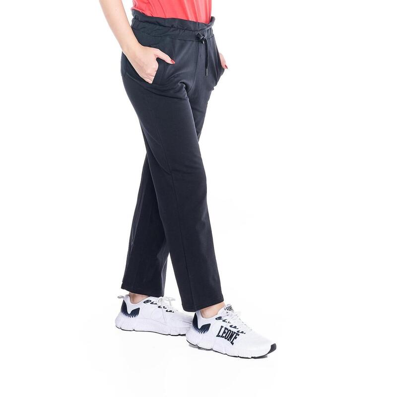 Pantaloni Kick Boxing LEONE 1947 - Unisex, In Satin, Vita Alta, Per Allenamento E Arti Marziali
