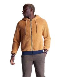 Veste Sherpa à capuche Earth Tones pour homme