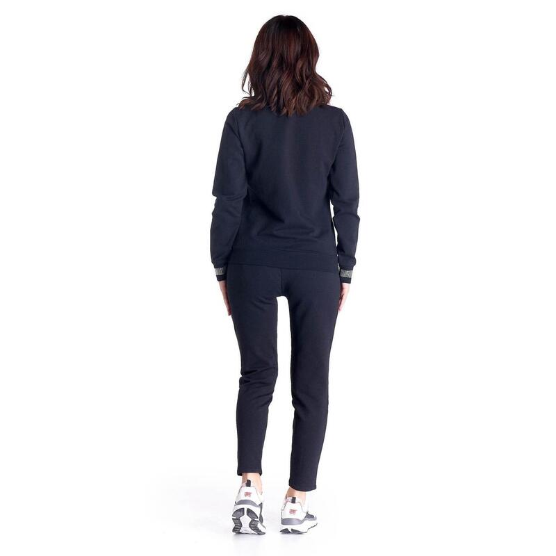 Jumpsuit met glanzende kraag voor dames