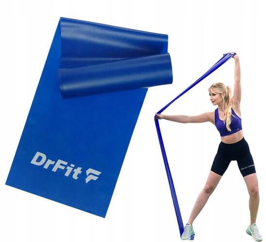 Taśma lateksowa do ćwiczeń fitness guma oporowa do treningu flat band DrFit