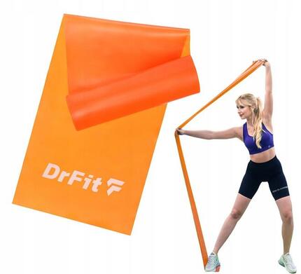 Taśma lateksowa do ćwiczeń fitness guma oporowa do treningu flat band DrFit