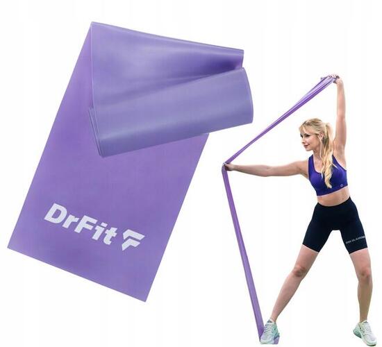 Taśma lateksowa do ćwiczeń fitness guma oporowa do treningu flat band DrFit