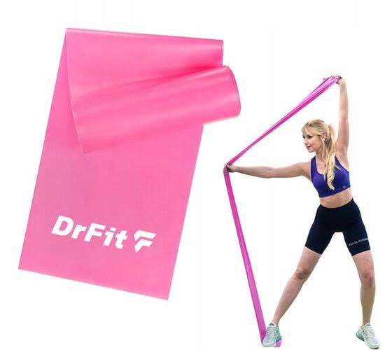Taśma lateksowa do ćwiczeń fitness guma oporowa do treningu flat band DrFit