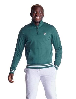 Felpa da uomo collo in piedi e zip a metÃ icona leone College