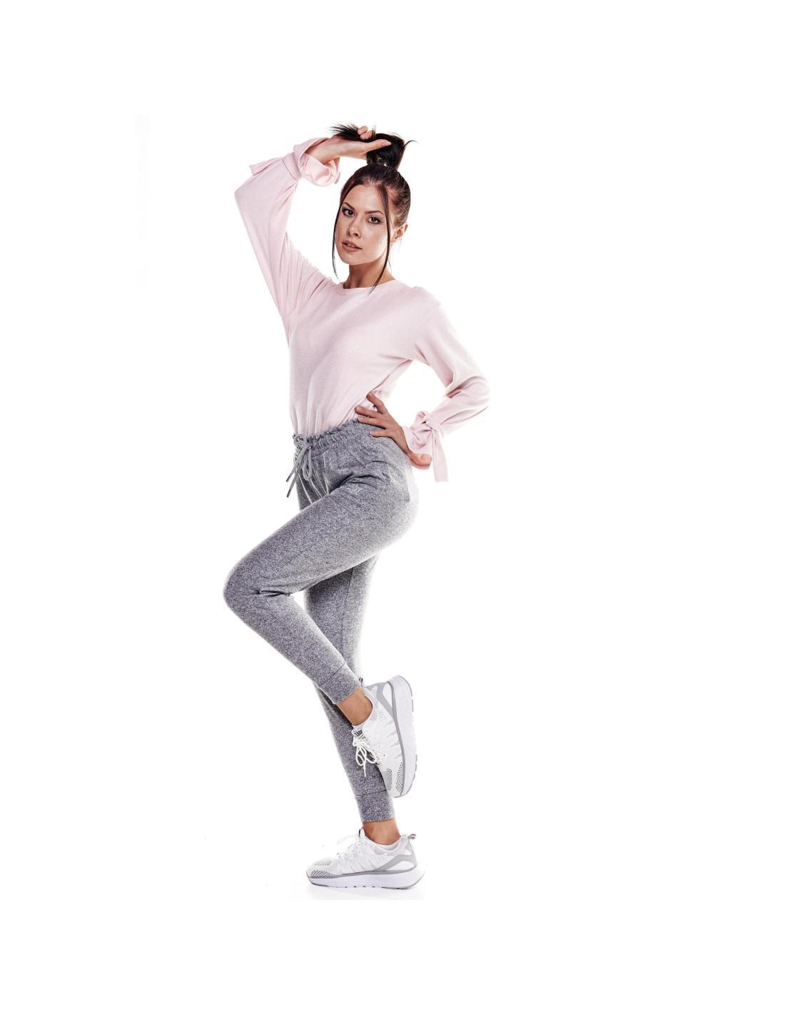 Pantaloni in felpa da donna con polsini Sequins 3/7